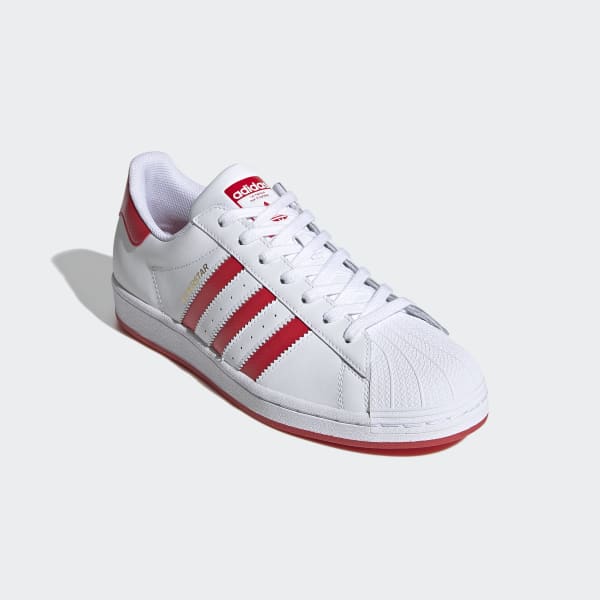 adidas superstar white and red