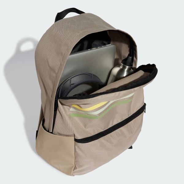 Green Classic Horizontal 3-Stripes Backpack