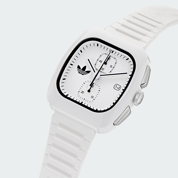 bílá Hodinky Retro Wave Two Chrono