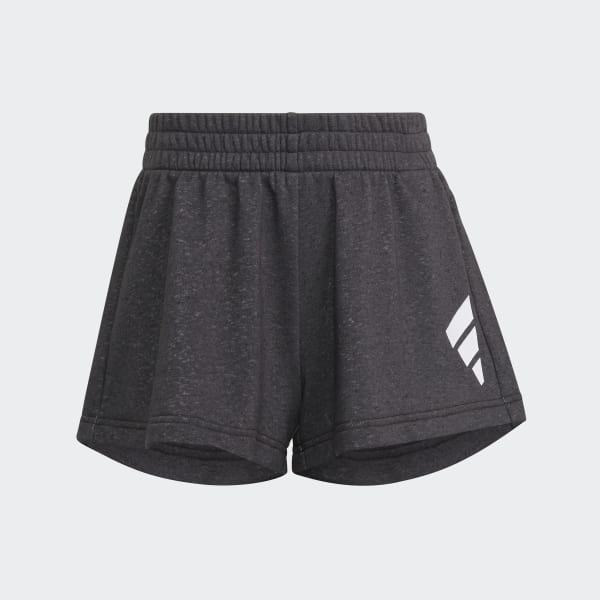 adidas Future Icons 3-Stripes Loose Cotton Shorts - Black