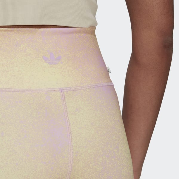Purple Allover Print Bike Leggings DE309