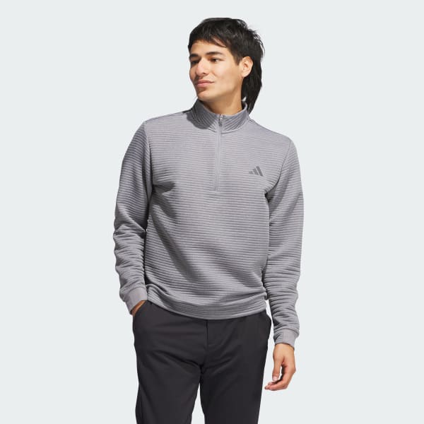Grey Ultimate365 Dwr Textured Quarter Zip Sweatshirt