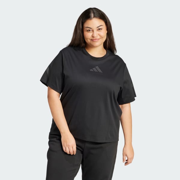 Μαύρο adidas Z.N.E. T-Shirt (Plus Size)