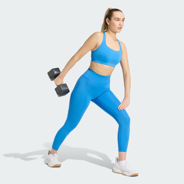 Blue Optime Workout Medium Support Bra