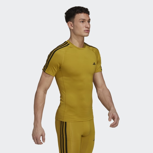 Green Techfit 3-Stripes Training Tee