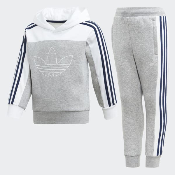 grey adidas suit
