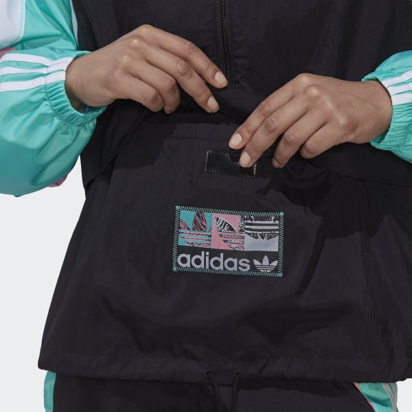 Black Half-Zip Windbreaker EUZ56