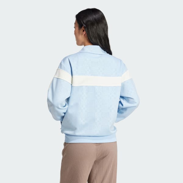 Blue '80s Track Top