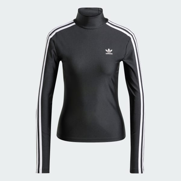 Nero Maglia adicolor 3-Stripes Turtleneck Long Sleeve