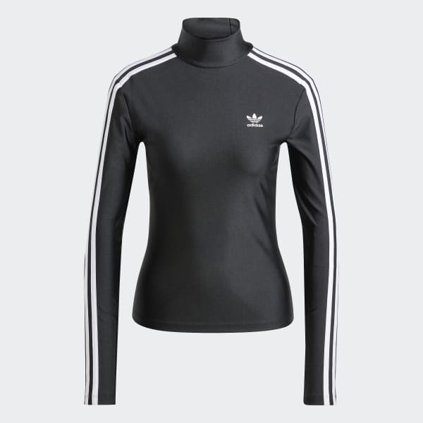 Adidas 3 stripes turtleneck sweatshirt clearance