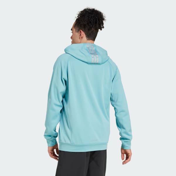 Τιρκουάζ Game and Go Training Big Logo 3-Stripes Full-Zip Hoodie