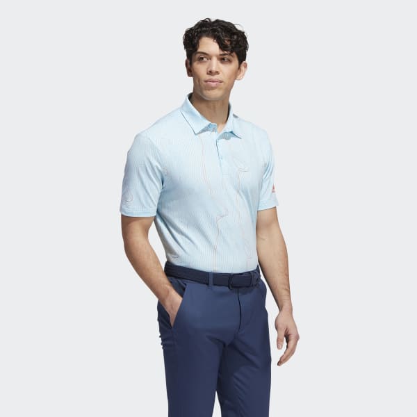 adidas Course Map Golf Polo Shirt Blue adidas Singapore