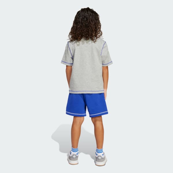 Grey Short Tee Set Kids