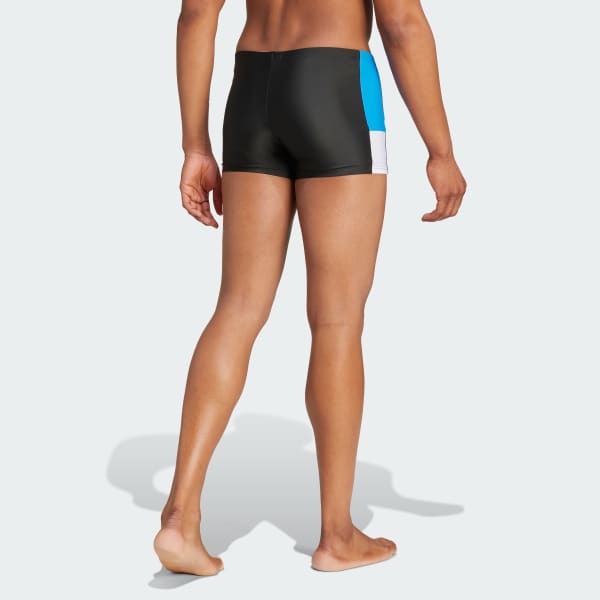 Schwarz Colorblock Swim Boxer-Badehose