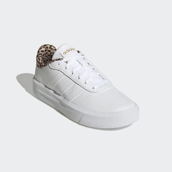 Weiss Court Platform Schuh