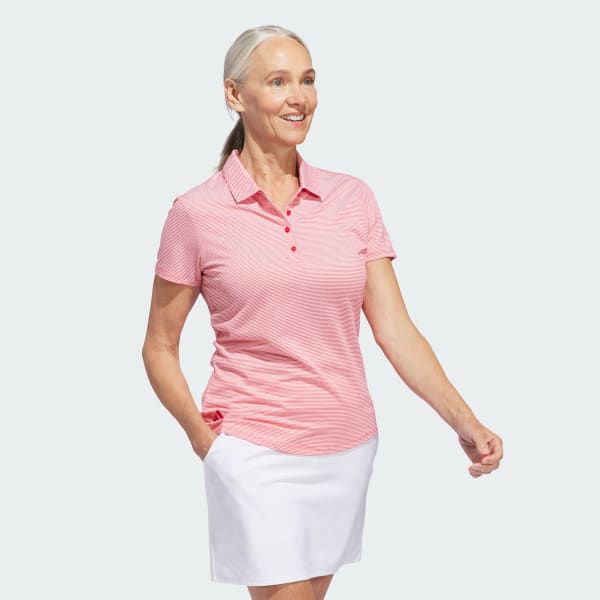 Merah Polo Shirt Lengan Pendek Ottoman Wanita