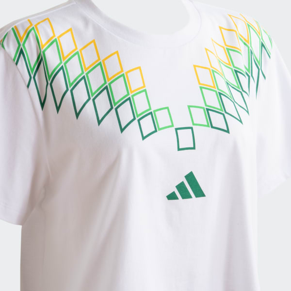 Branco Camiseta Cropped Brasil COB