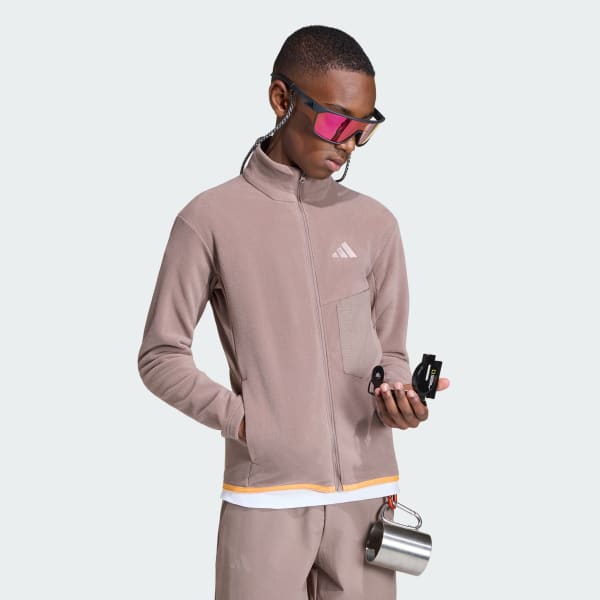 Marron Veste molleton zip intégral Terrex Multi Enfants