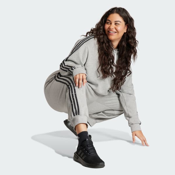 adidas Essentials 3-Stripes Animal-Print 7/8 Pants (Plus Size) - Grey, Women's Lifestyle