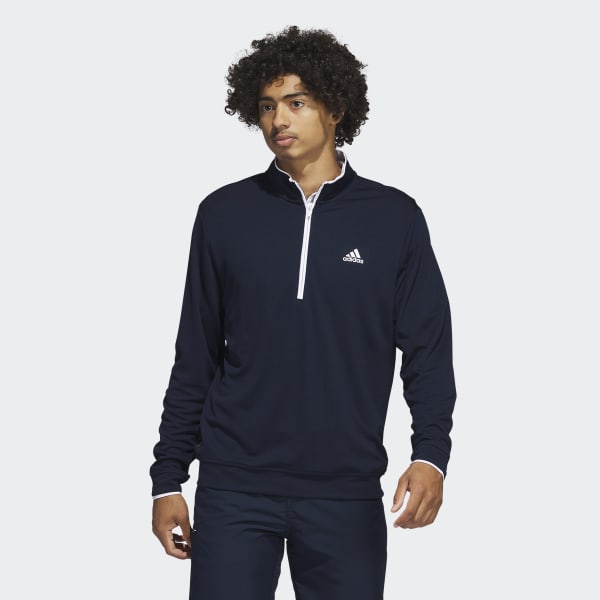 adidas Quarter-Zip Golf Pullover - Blue | adidas UK