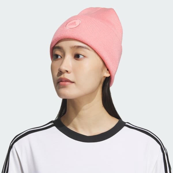 Pink Wide Cuff 2 Fold Beanie