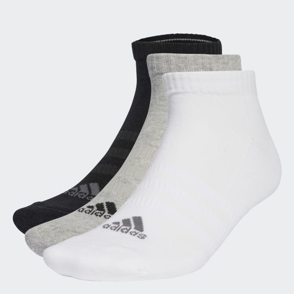 adidas Cushioned Low-Cut Socks 3 Pairs - Grey | adidas UK