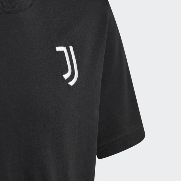 Schwarz Juventus Essentials Trefoil T-Shirt BVW79