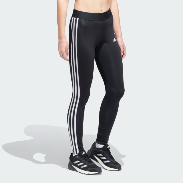 Black 3 Stripes Leggings