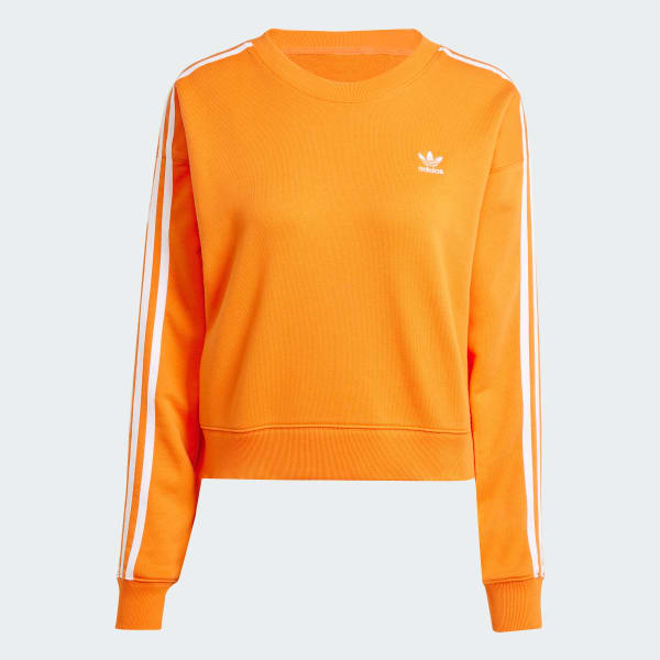adidas Adicolor 3 Stripes Crew Sweatshirt Orange Free Shipping with adiClub adidas Canada