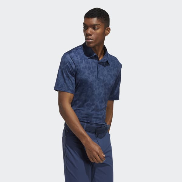Blau Prisma-Print Poloshirt ZR010