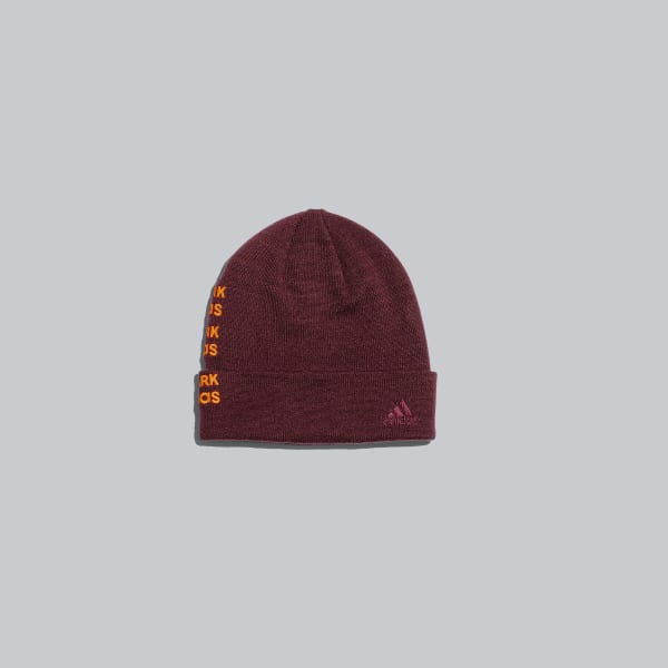 adidas burgundy beanie