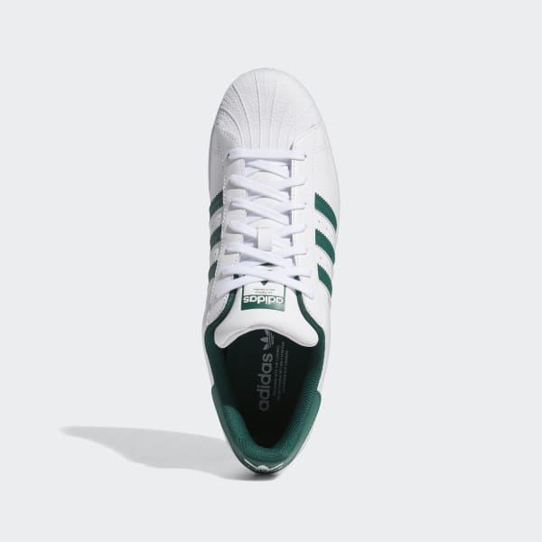 Adidas Superstar Trainers White/Green - Adidas At 80s Casual Classics