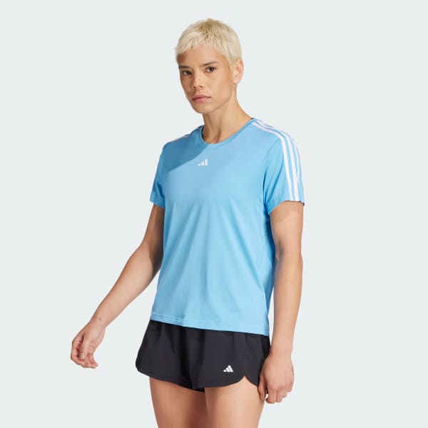 Blue AEROREADY Train Essentials 3-Stripes Tee
