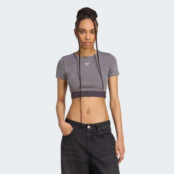 Grey RIB TEE WASH