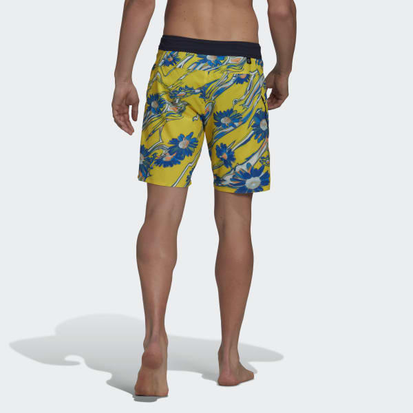 Żolty Positivisea Classic Length Graphic Board Shorts CC717