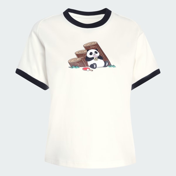 White Panda Chill Graphic T-Shirt