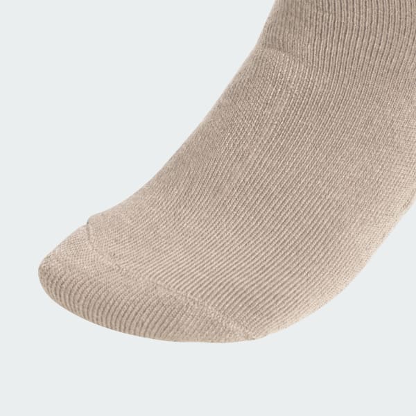 Beige Trefoil Crew Socks 6 Pairs