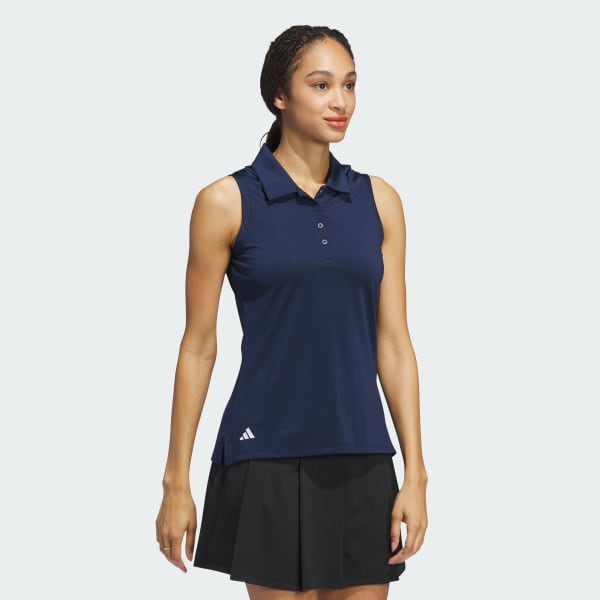 Blue Ultimate365 Solid Sleeveless Polo Shirt