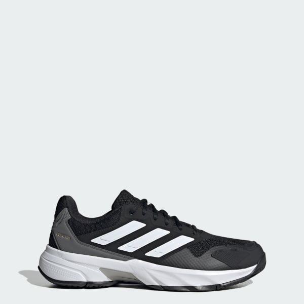 adidas CourtJam Control 3 Tennis Shoes - Black | Free