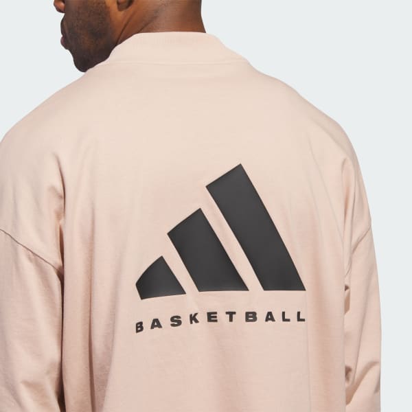 【ADIDAS】Basketball Long Sleeve Tee - Putty Beige / JD613 Adidas Basketball Long Sleeve Tee In Putty Beige - 20% Off