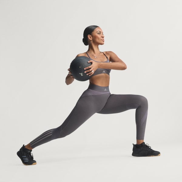 Legging long Hyperglam Shine - Gris adidas | adidas France