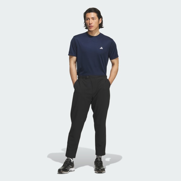 ブルー クルーネック 半袖シャツ