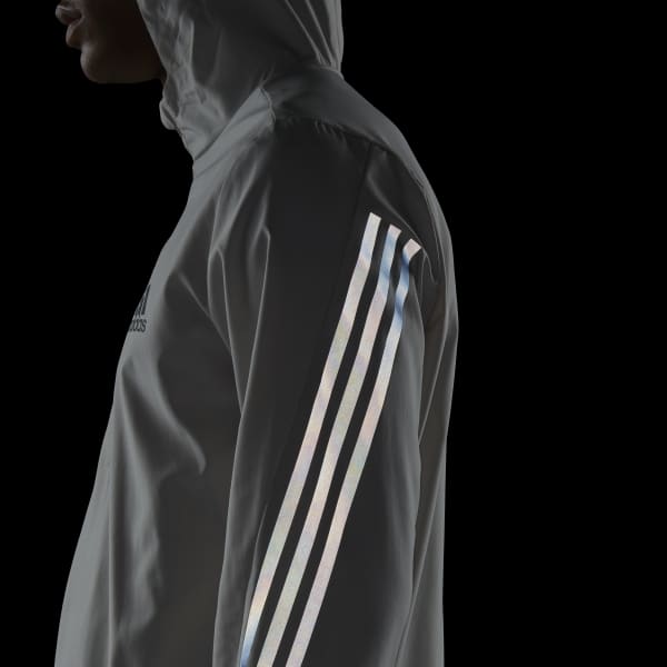 adidas Run Icons 3-Stripes Jacket - Beige | Men\'s Running | adidas US