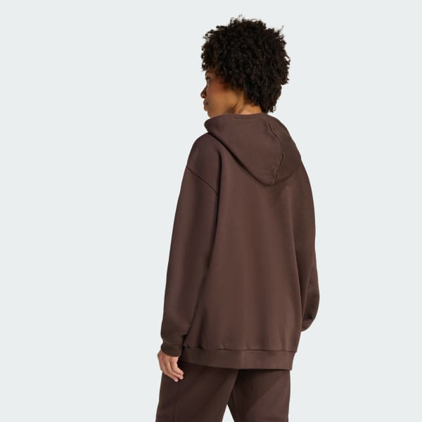 Marron Sweat-shirt à capuche molleton oversize Essentials