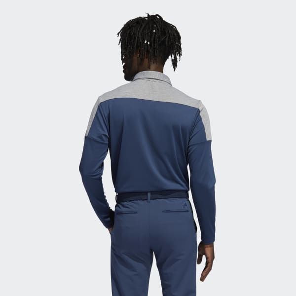Blue Primegreen Long Sleeve Polo Shirt MLY06