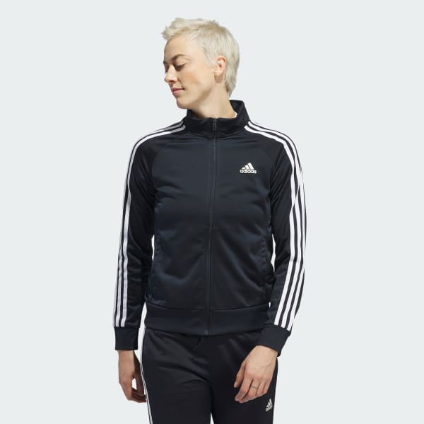 adidas Primegreen Essentials Warm-Up Slim 3-Stripes Track Jacket - Blue ...