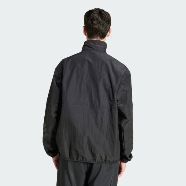 Svart Future Icons 3-Stripes Woven Half-Zip Genser