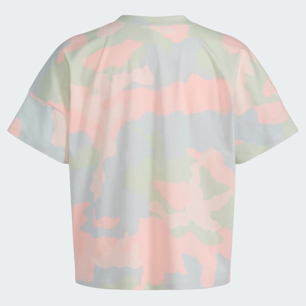 adidas All Over Print Loose Box Tee Pink Free Shipping with adiClub adidas US
