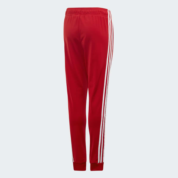 white adidas pants red stripes