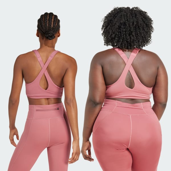 Pink FastImpact Luxe Run High-Support Bra